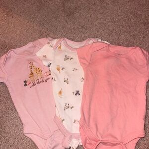 3-Pack Baby Onesies, 0-3 Months